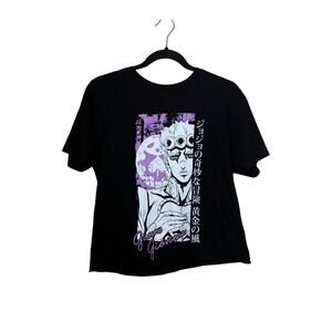 Viz Media Jojo’s Bizarre Adventure Golden Wind Anime Black Crop Cotton Top US M